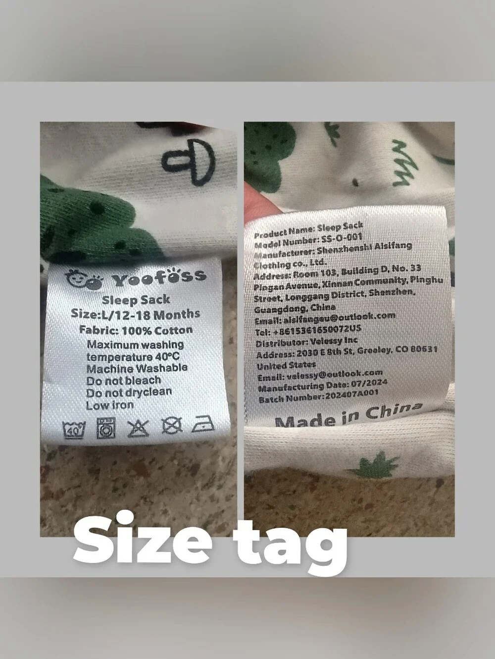 Yoofoss baby sleep sack Green Forest Animals Sleep Sack Pajamas L/ 12-18 Months